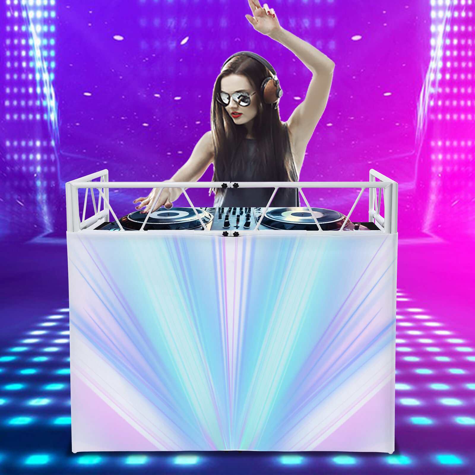Aluminum Visualizer Standing DJ Table, DJ Controller Stand, DJ Table Station