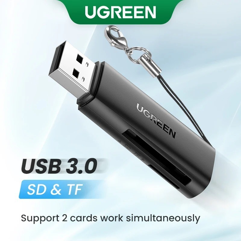 UGREEN USB 3.0 Card Reader to SD Micro SD TF Memory Card Adapter for PC Laptop