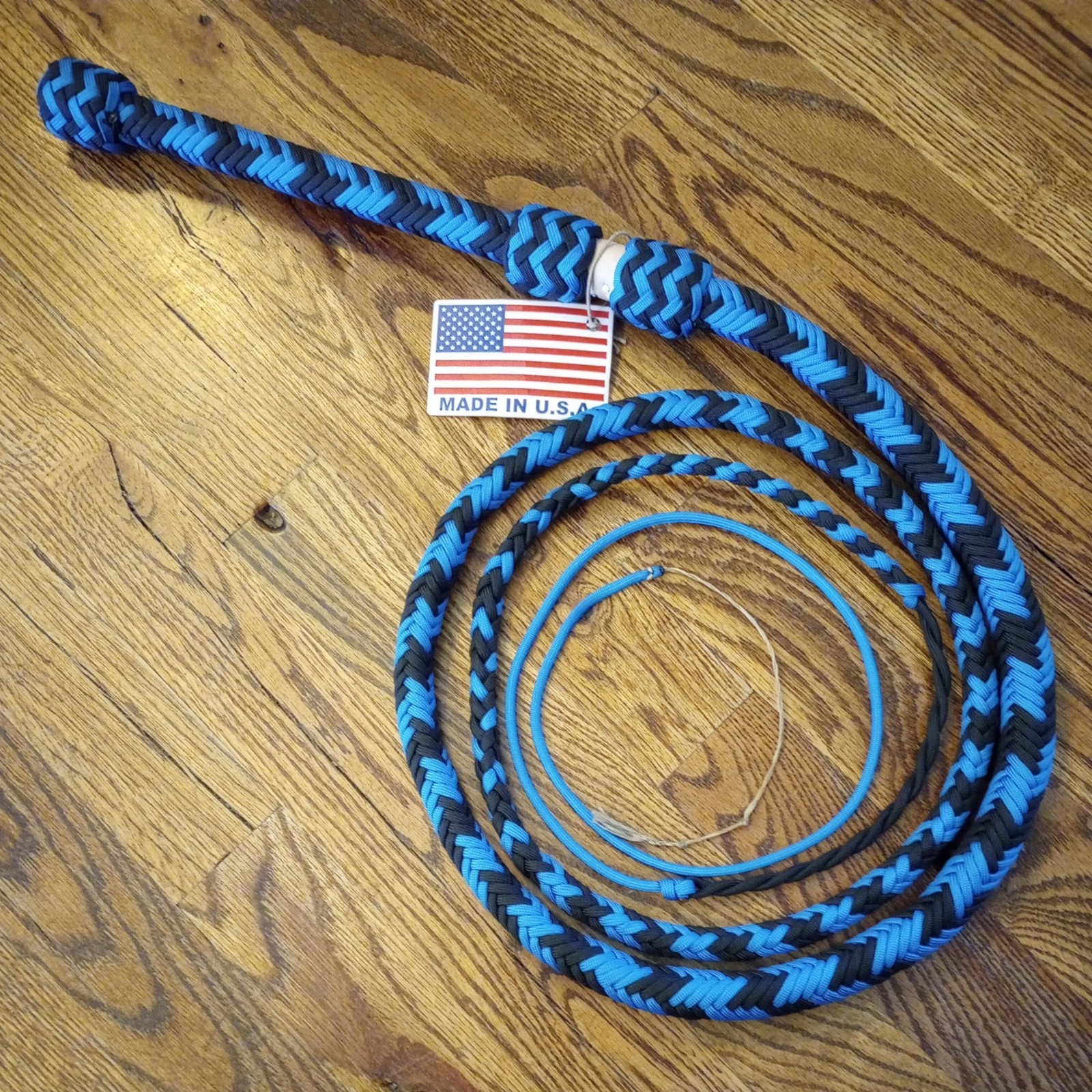 Handmade in USA 7 Foot Braided Paracord Bull Whip