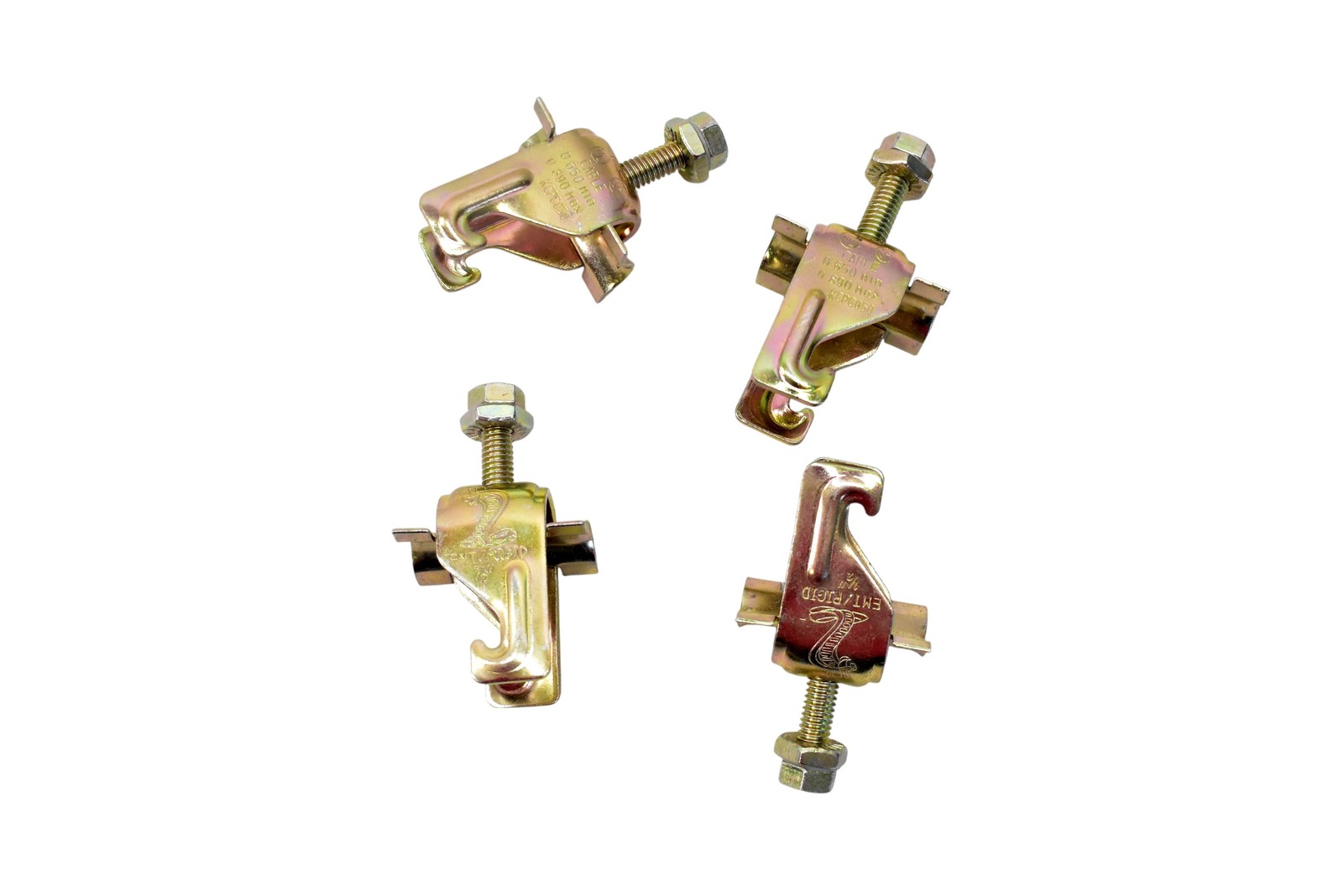 T&B KCPC050 1/2in EMT Rigid Conduit Cable Clamps Gold Zinc Plated Steel Lot Of 4