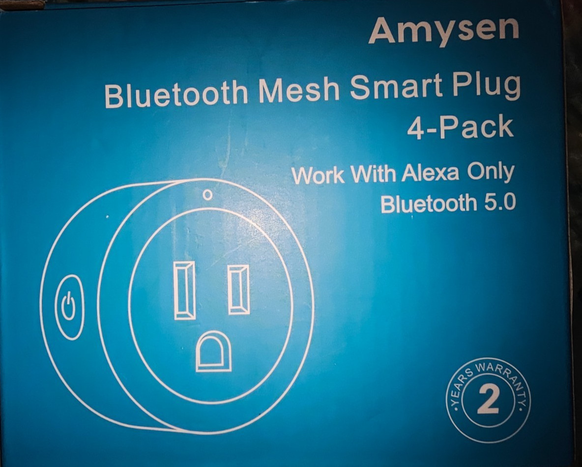 Amysen Bluetooth Mesh Smart Plug 4 Pack Works With Amazon Alexa Bluetooth