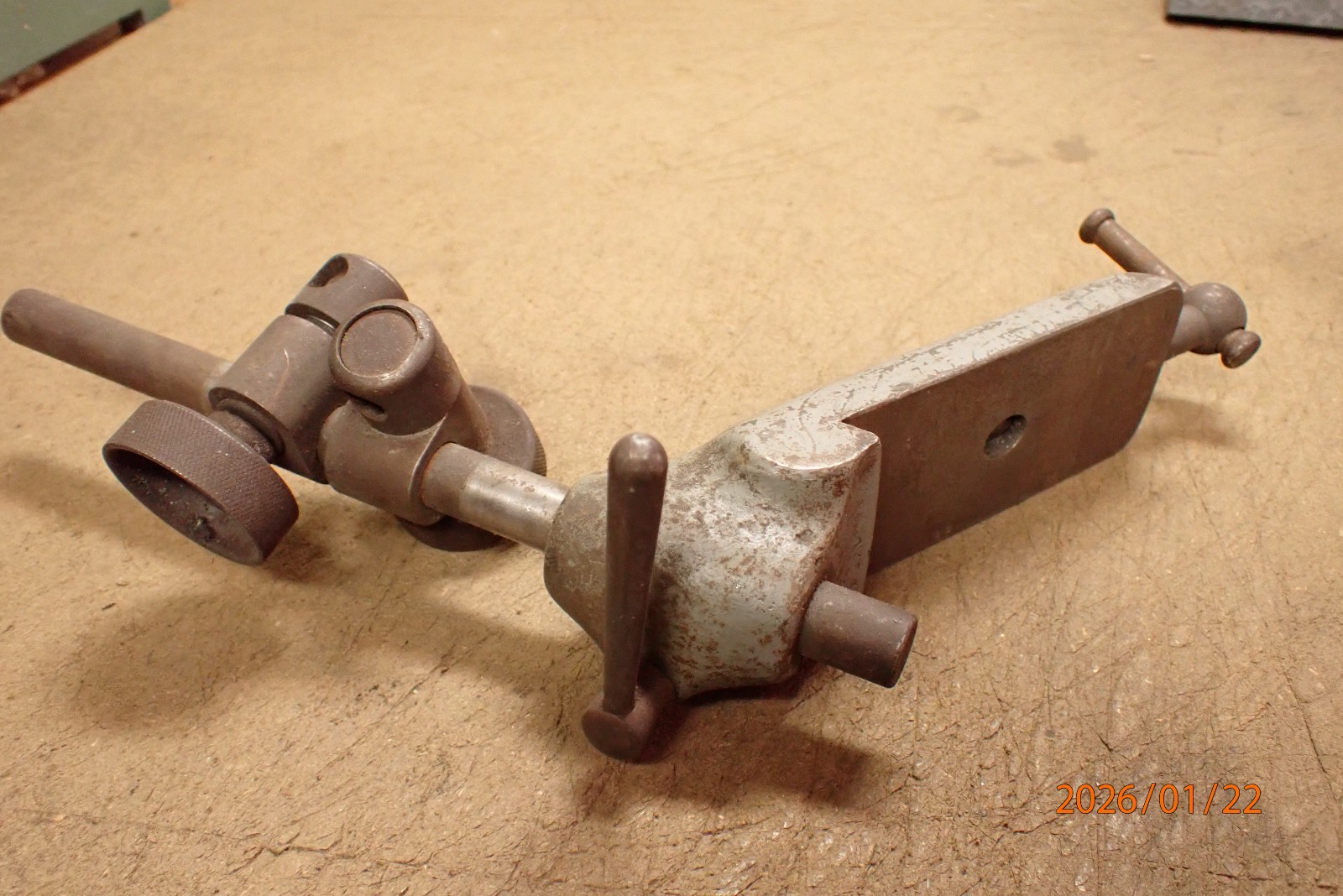 MACHINIST INDICATOR STAND ASSEMBLY POSSIBLY FOR BENCH CENTER OR TOOL GRINDER