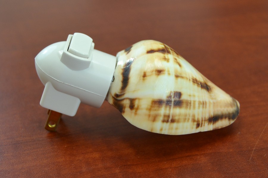 FIBER CONCH SEA SHELL NIGHTLIGHT KITCHEN BATHROOM #7186