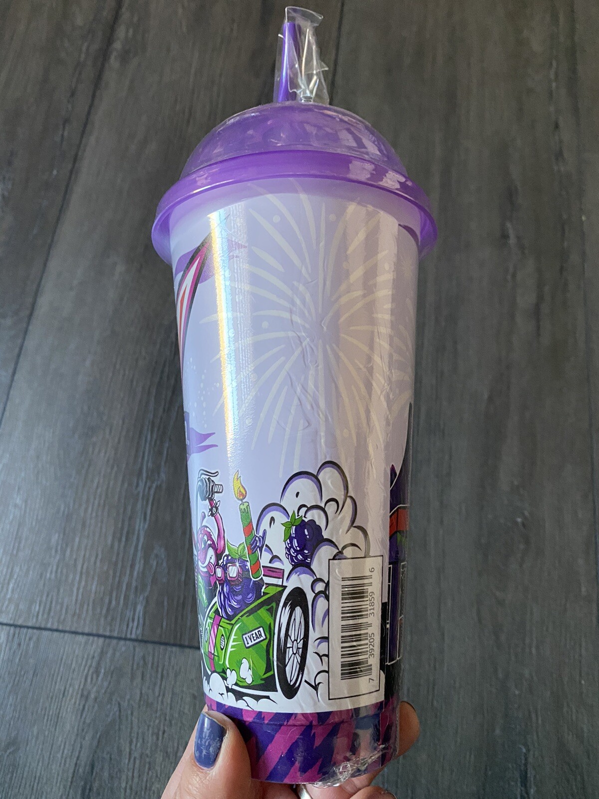Circle K Mountain Dew Purple Thunder 24 Fluid Ounce Plastic Cup with Straw