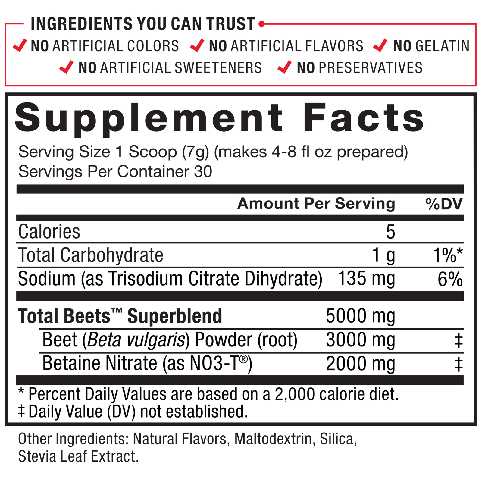 Force Factor Total Beets Circulation Superfood Beet Root Powder Nitric Oxide