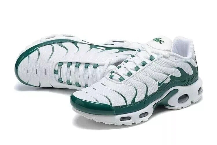 DS New Nike Air Max Plus TN White/Green, Cushion, Sneakers, Men's Shoes (7-13)