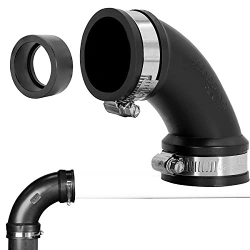 2" Flexible PVC 90-Degree Elbow Includes Optional 1.5" Reducer Bushing for