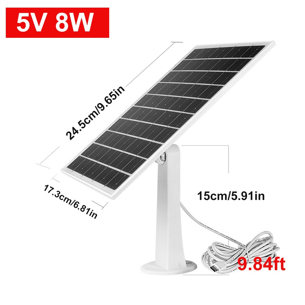 4 Pack Solar Panel for Ring Spotlight Camera/Stick Up Cam Battery Charger 8W 5V