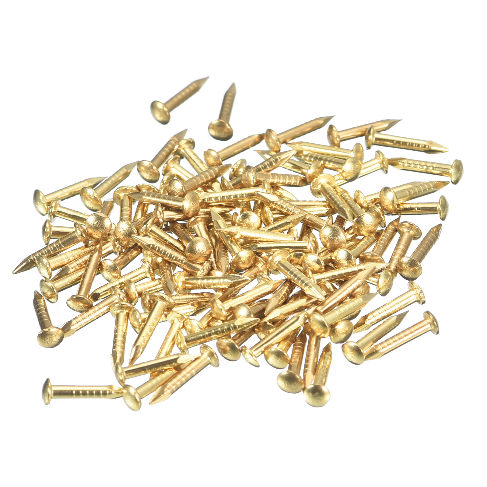 120 Pcs Small Tiny Nails 1.2x8mm(DxL) Tiny Brass Nails Small Nail, Brass Tone