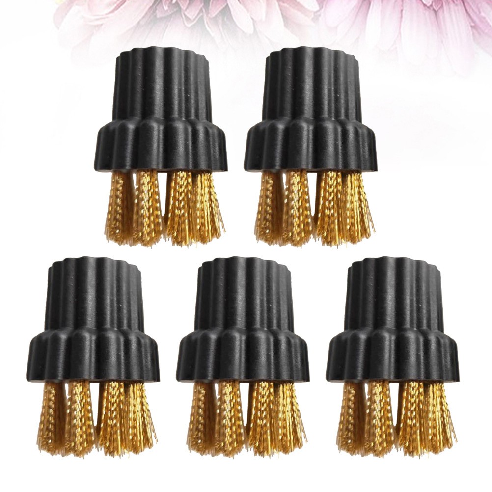 5 PCS Brush Steam Cleaner Dishwasher Kitchen Cleaning Head Replacements Heads