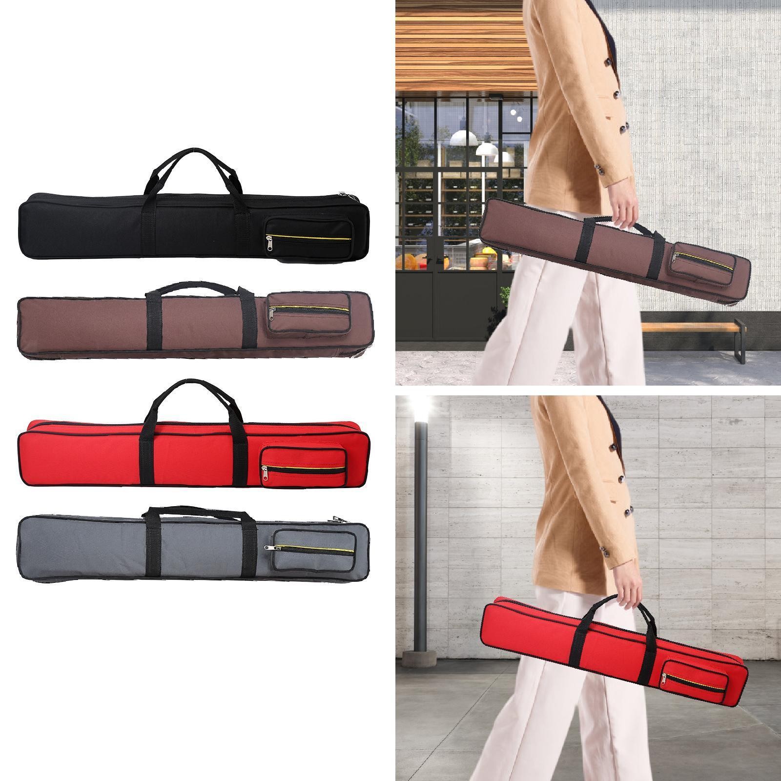 Pool Cue Case Protective Pouch Oxford Cloth 1/2 Snooker Pool Cue Bag Portable