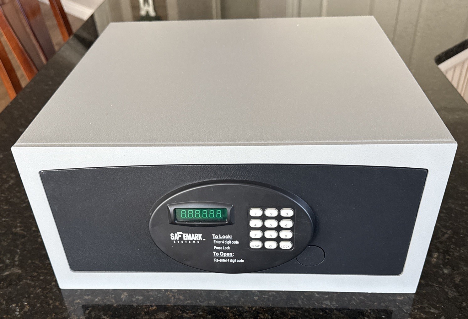 SAFEMARK SYSTEMS Electronic Hotel Safe Digital Keypad – Used BLACK GREY