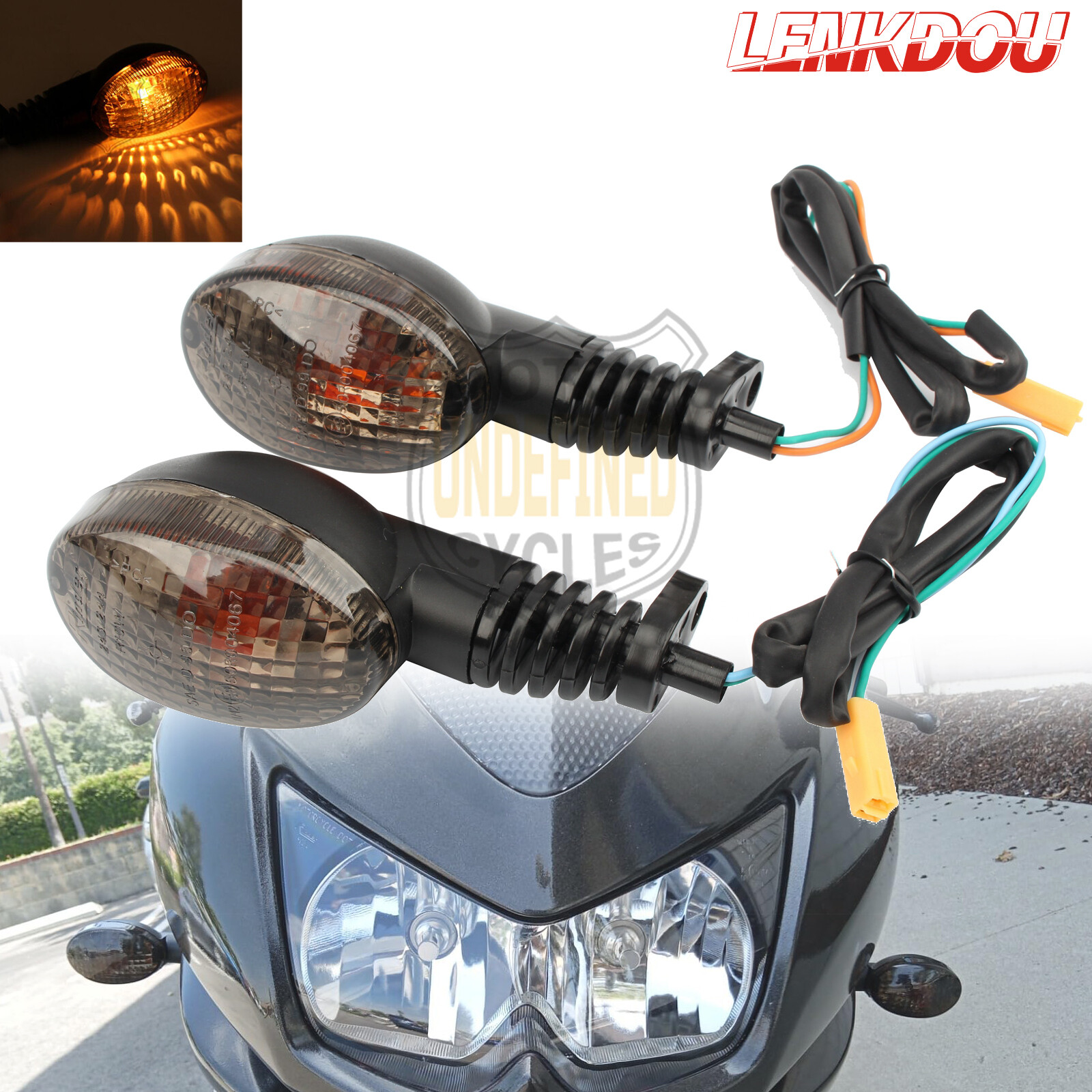 Front Turn Signal Indicator Lamp For Kawasaki Ninja 250R EX250J 2008-2012 Smoke
