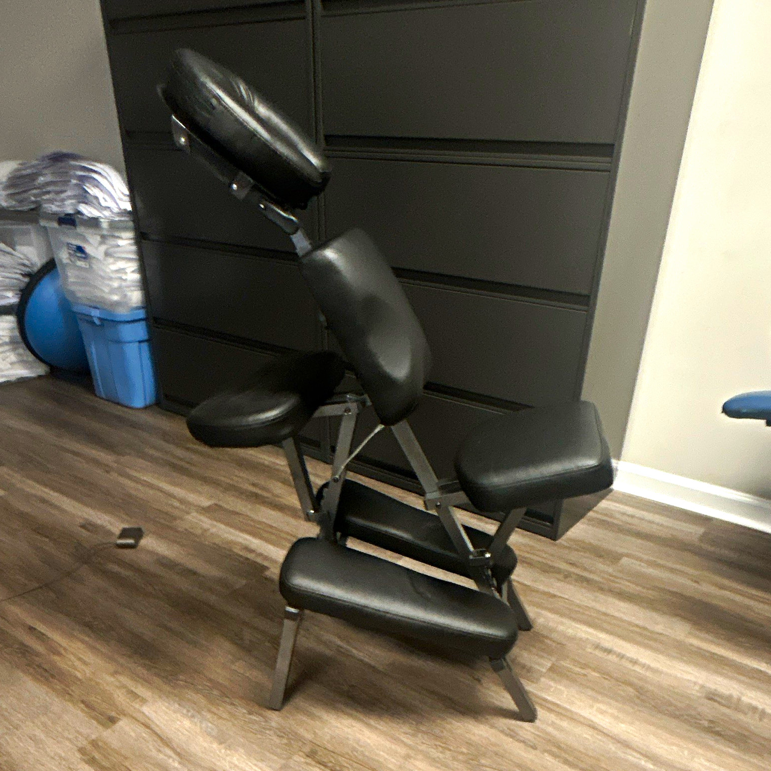 Portable Folding Massage Chair - Black, Foldable Design for Easy Transport