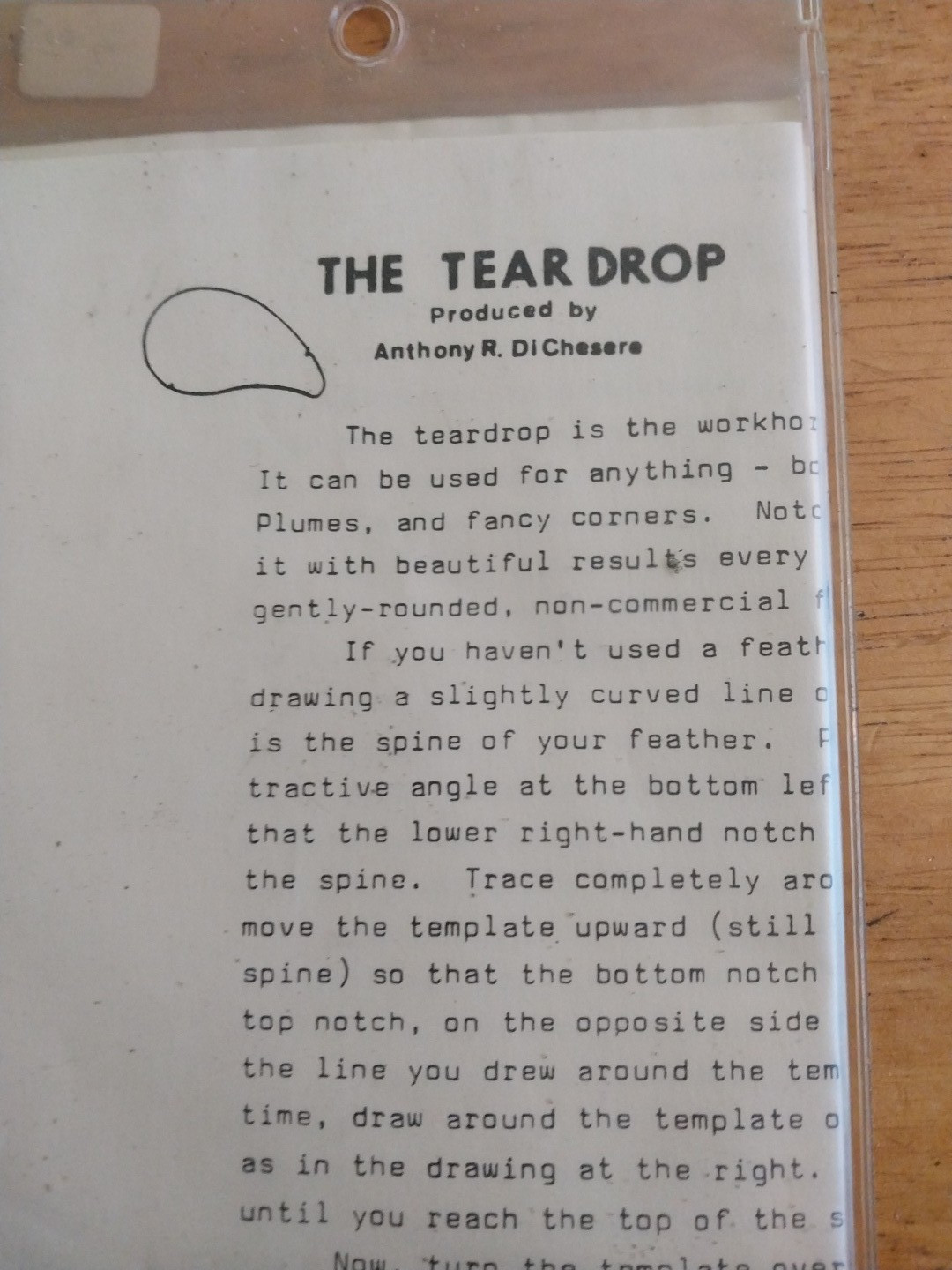 Ardco Tear Drop 3 Pcs Quilting Template