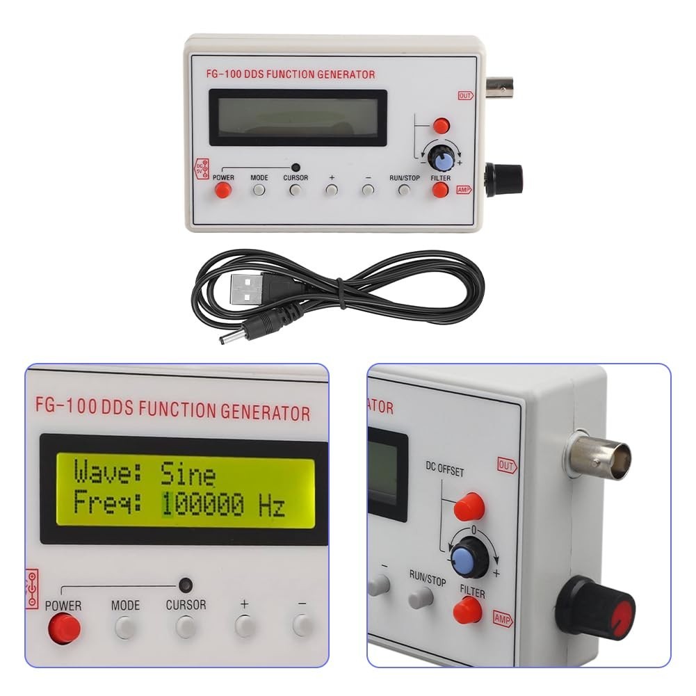 Mini Signal Generator 1Hz-500kHz | Sine, Triangle, Square, Sawtooth Waveforms fo