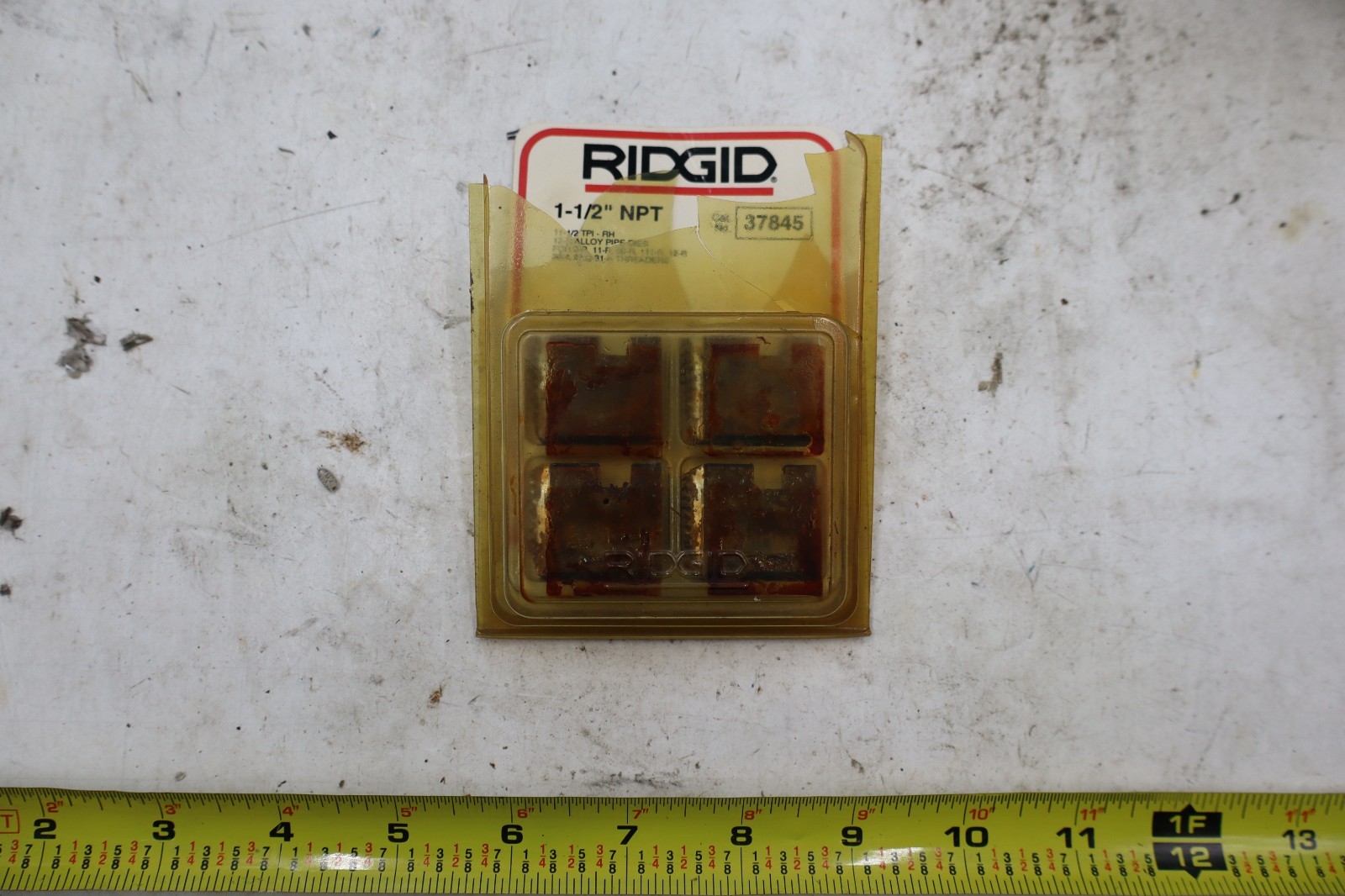 Ridgid 37845 1-1/2" 11-1/2 NPT 12R Alloy Pipe Dies for 0R 00R 11R 111R 30A 31A