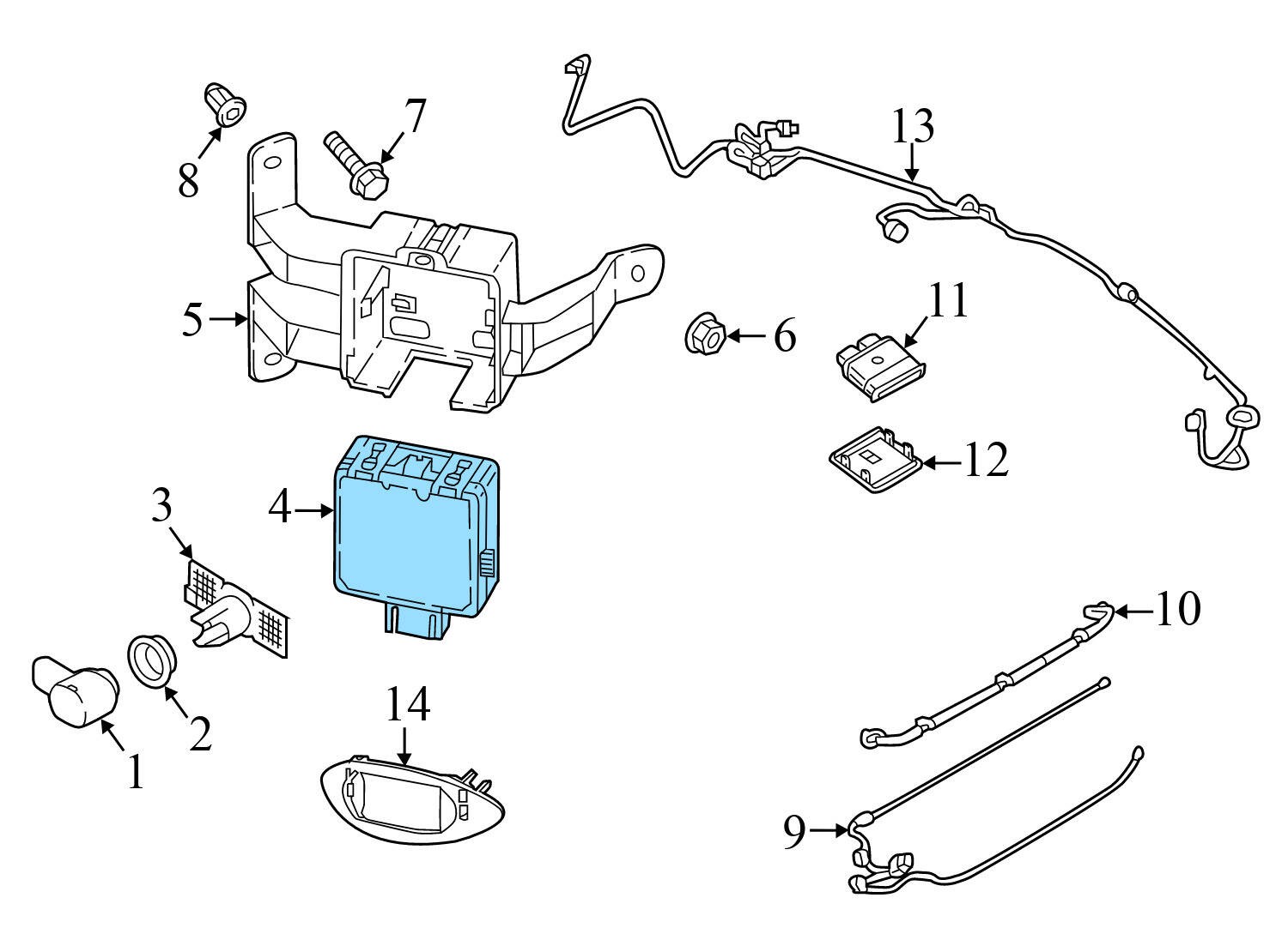 2018-2019 VW GOLF ALLTRACK - Right Blind SPOT Detection Control Module (Master)