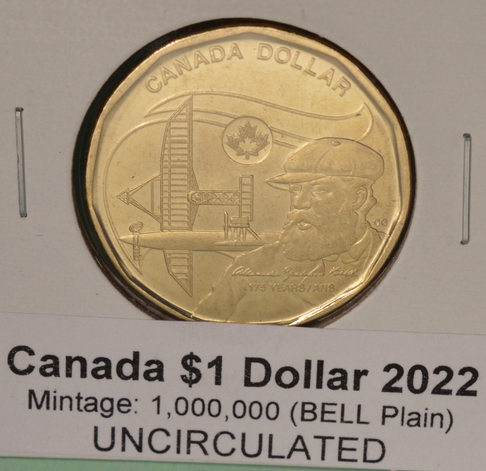 2022 Canada Loonie - BELL  - PLAIN - BU UNC - from mint roll  🇨🇦🇨🇦