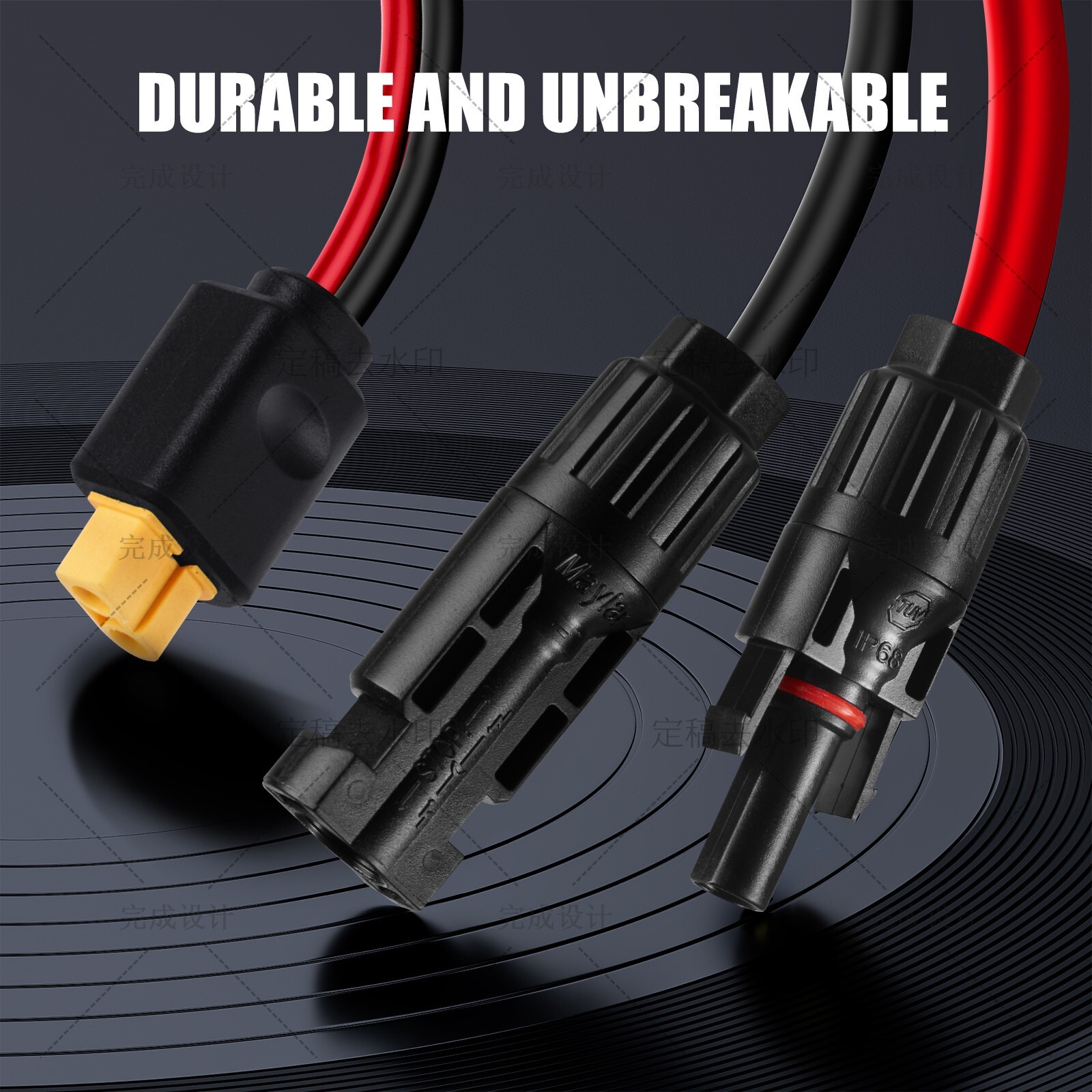 MHPOWOS Solar Charge Cable (3M/9.8Ft) Solar Connector to XT60 Adapter Connector