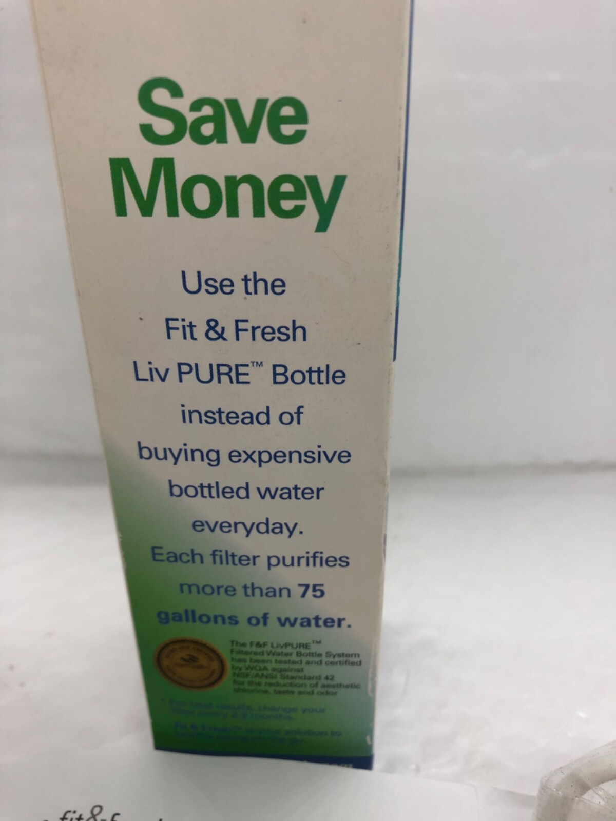 Liv Pure Water Bottle Replacement Filter - 2 Filters Per Box Purifies 75 Gallons