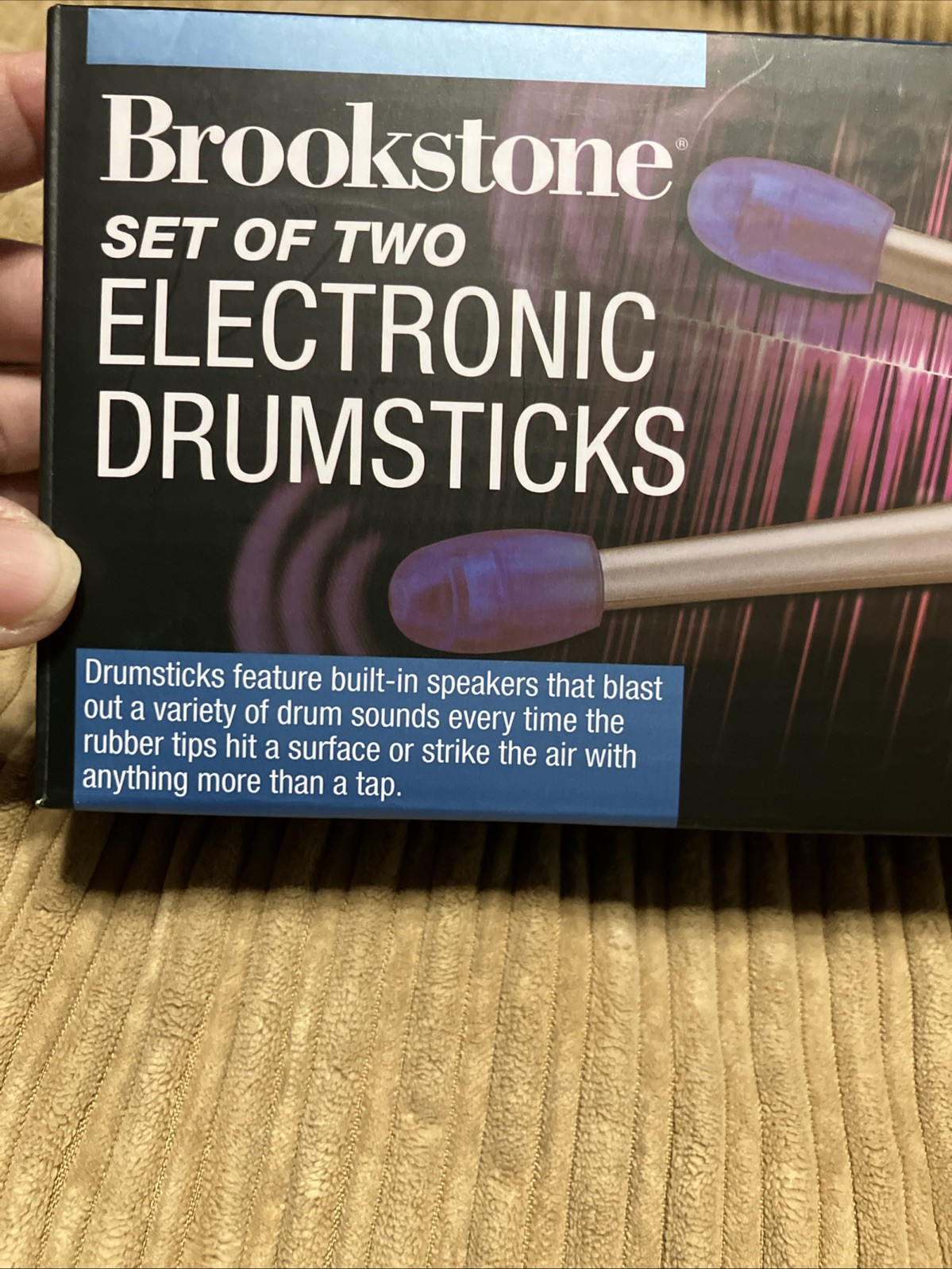 Brookstone Electronic Drumsticks, Set of 2, Built in Speakers (4) AA Battery NEW