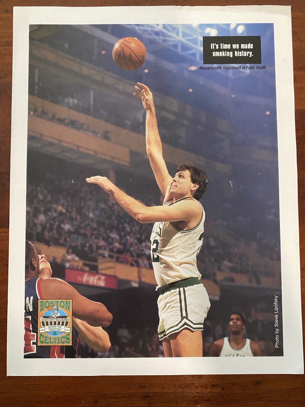 KEVIN McHALE A Tribute to BOSTON GARDEN (February 5, 1995) Photo 8 1/2"x11"