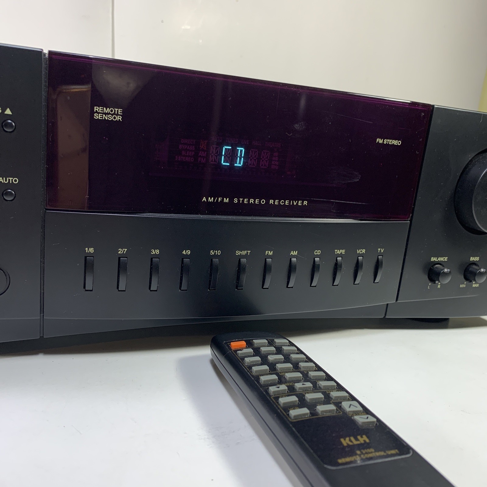 KLH R3100 Receiver HiFi Stereo Vintage Home Audio 2 Channel Radio Black Dolby
