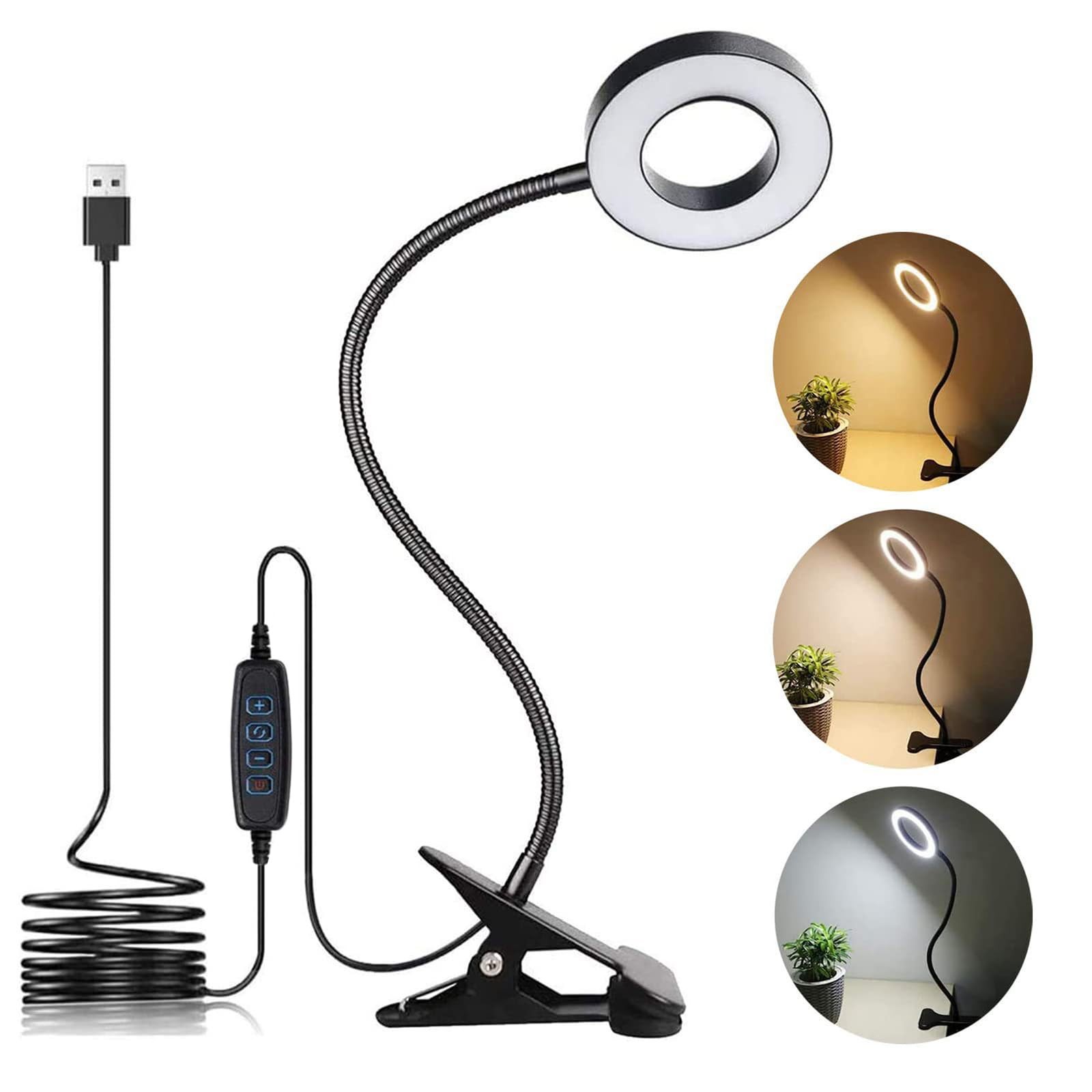 Brokimis Clip on Light 4.3 inches (W) x (D) x 15 (H), Black