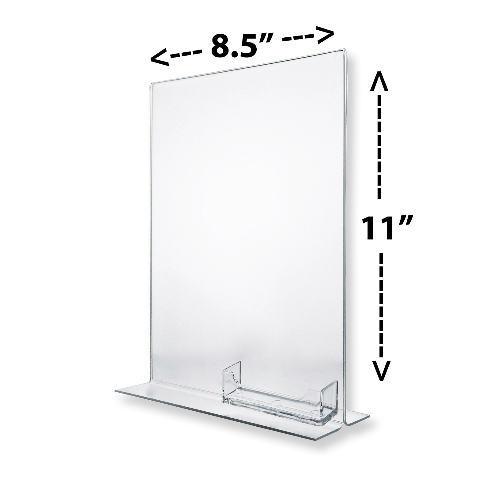 8.5"W x 11"H Table Sign Display Frame with Card Pocket Clear Acrylic Qty 24
