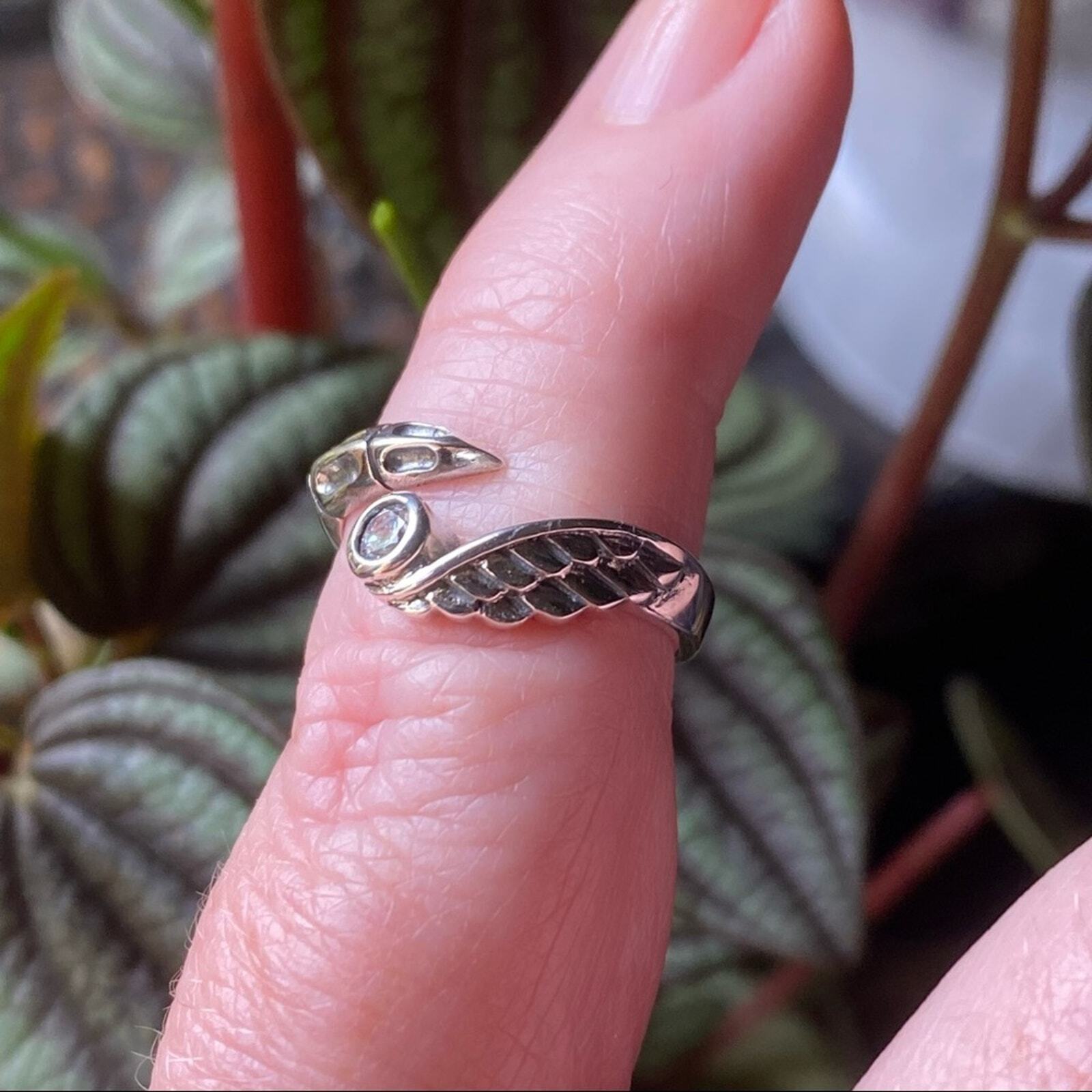 Wing And Claw Sterling Silver CZ Toe Ring