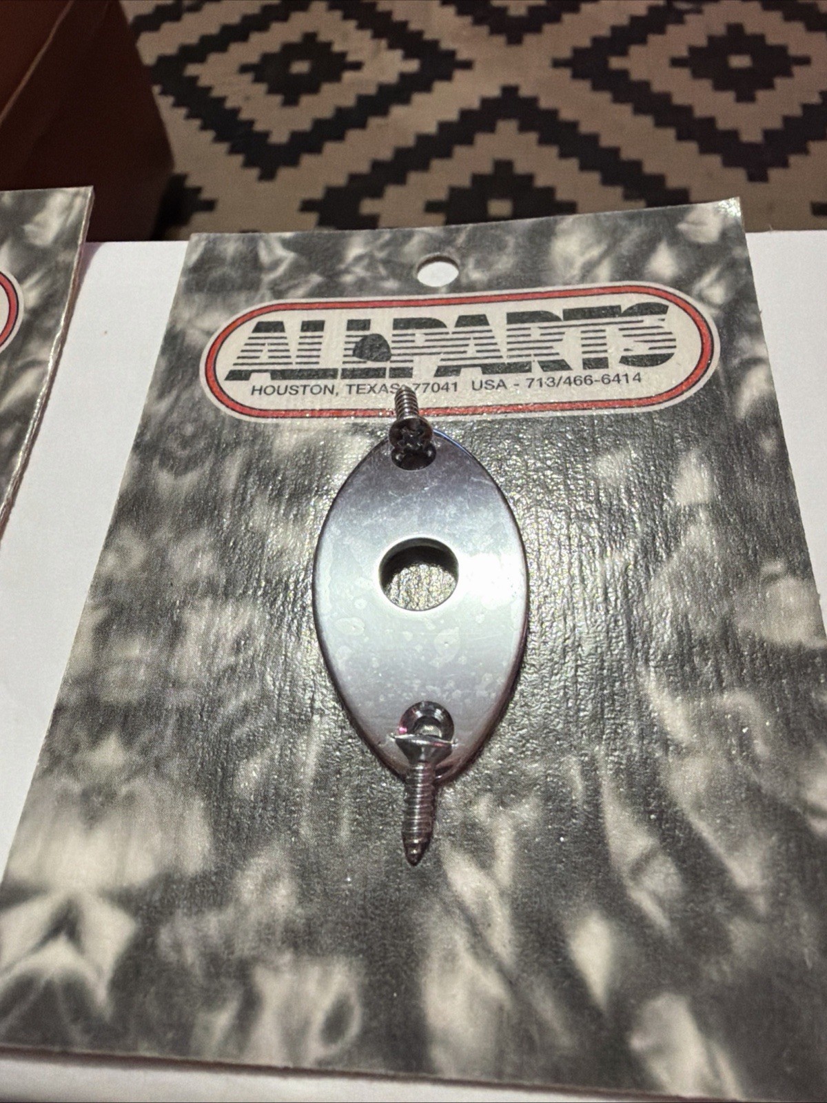 Curved Chrome Football Jack For Guitar. Allparts AP 615-010