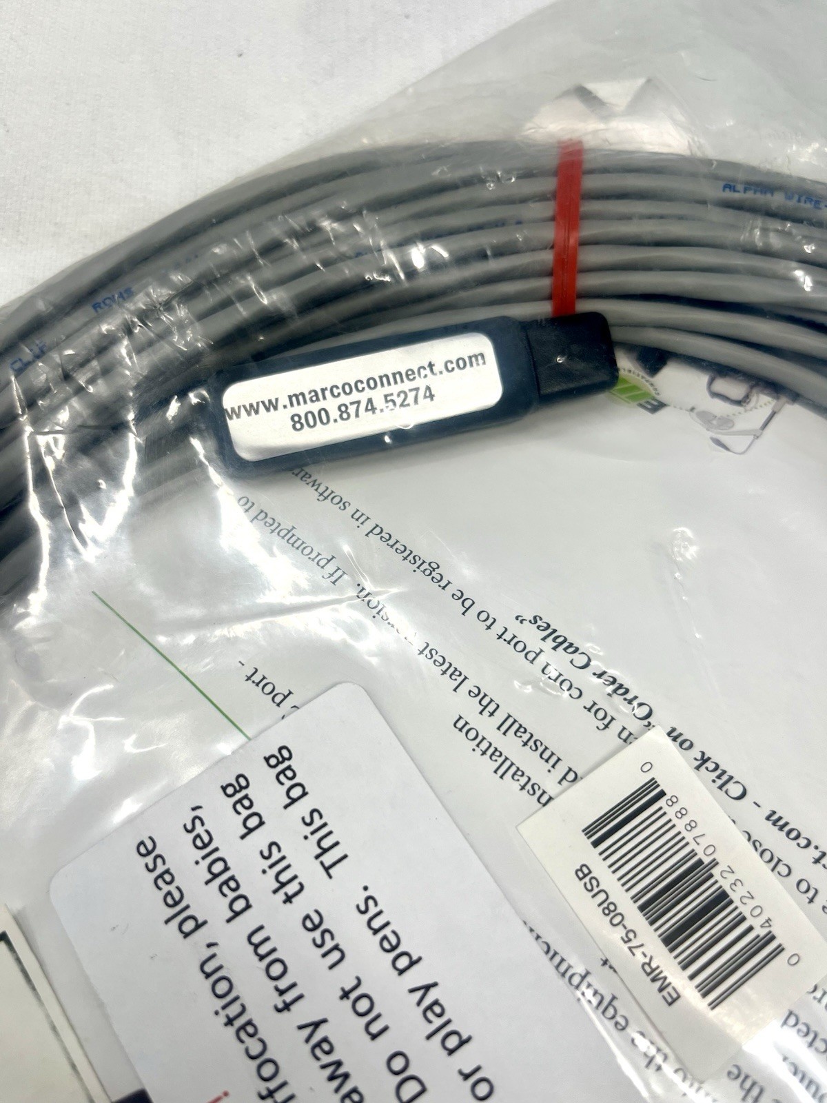 Marco Ophthalmic EMR-75-08USB 75ft 8-Pin USB Interface Cable Auto Refractor
