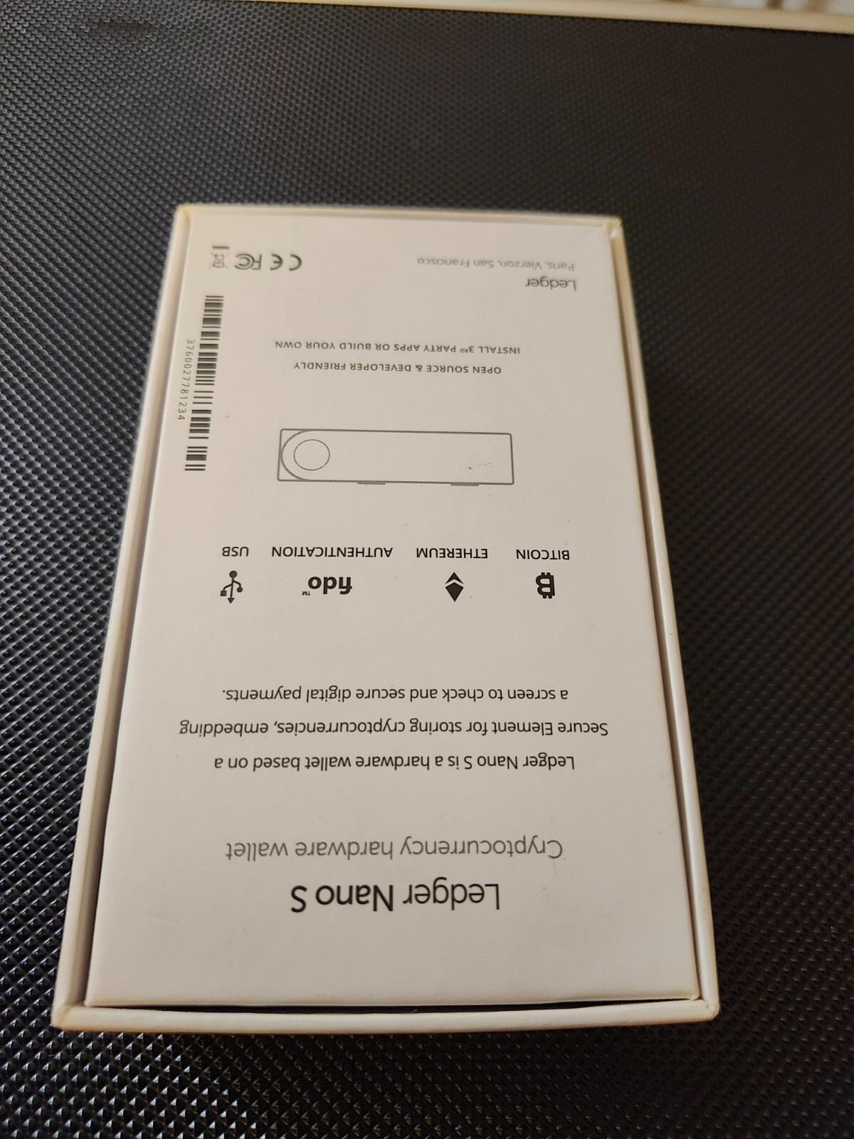 Ledger Nano S Cryptocurrency Bitcoin Hardware Wallet - New, Never used