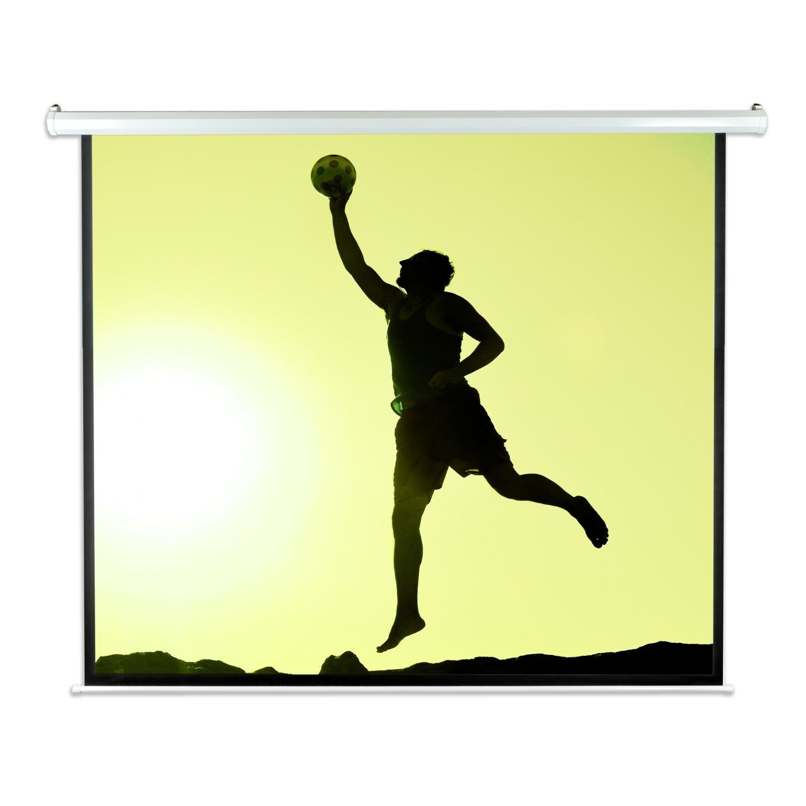 Pyle PRJELMT76 72" Motorized Projector Screen, Includes Remote Control - White