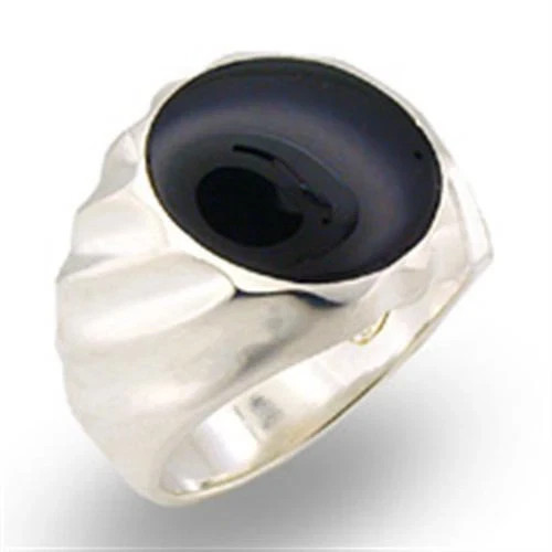Vintage Sterling Silver 925 Onyx Signet Ring Size 10