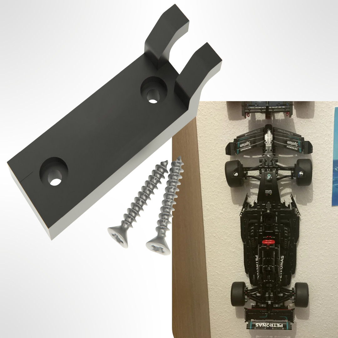 Wall Mount LEGO® Technic™ Mercedes-AMG F1 W14 42171 Display Mount Bracket Vert