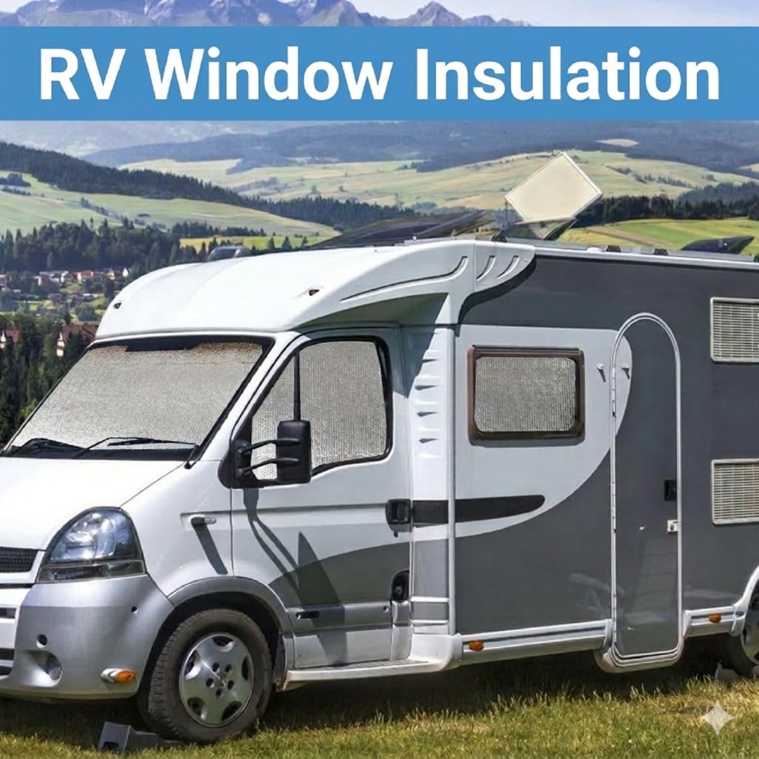 Double Reflective Insulation 48 in X 10 FT RV Window Insulation for Summer He...