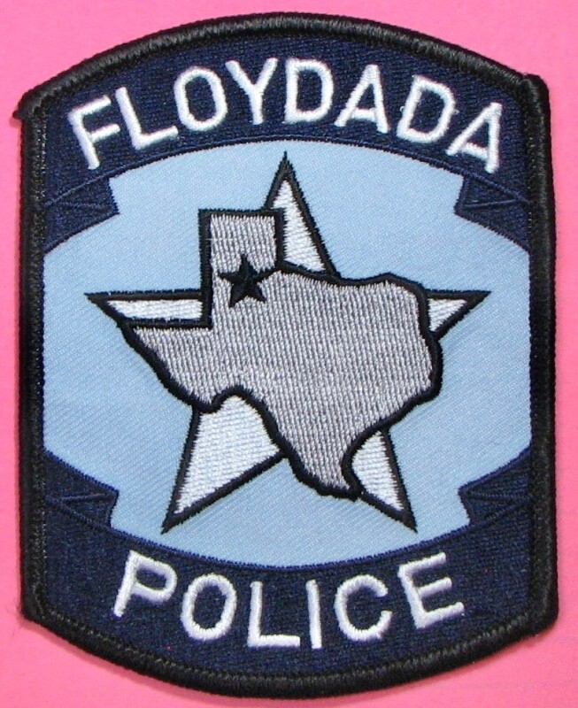 Floydada, TX Police Dept Patch3"X4". PP09.
