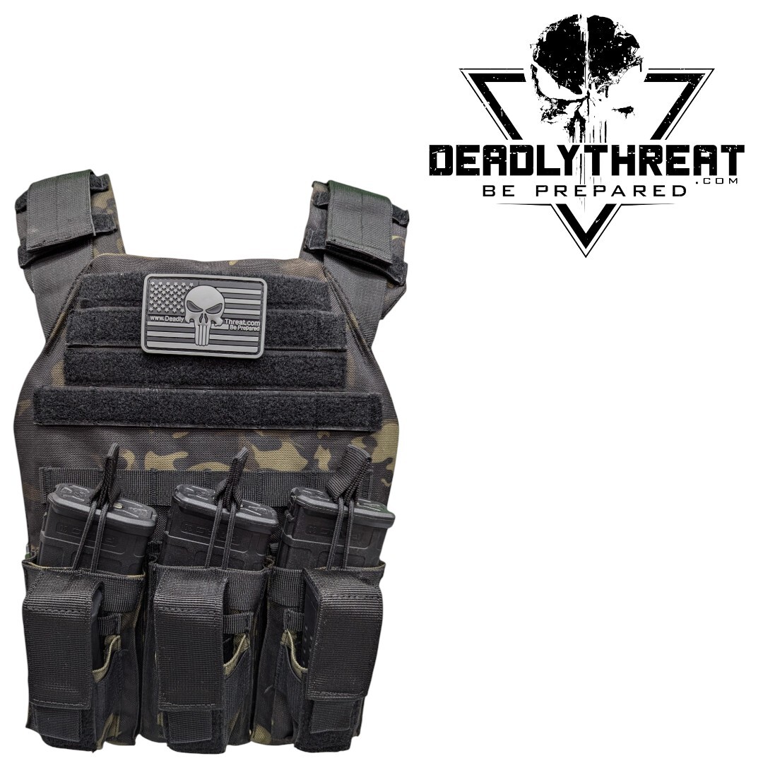 Active Shooter Camo Molle Tactical Vest Plate Carrier