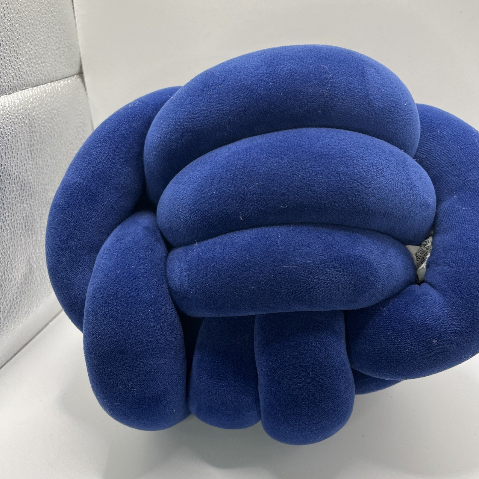 Pillow Knotted Throw Navy Blue 10 Inch Decorative Cushion for Modern Spaces