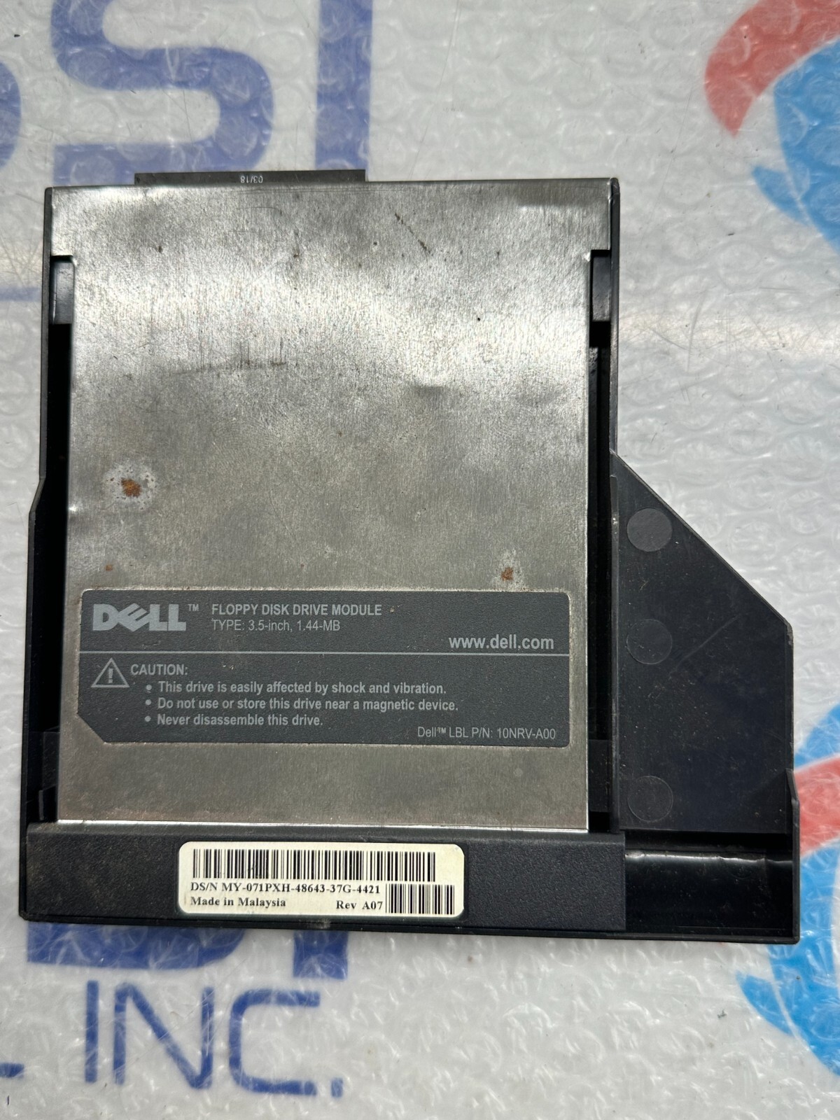 DELL Laptop Internal Floppy Drive Module 3.5" Inch 1.44MB 10NRV-A00
