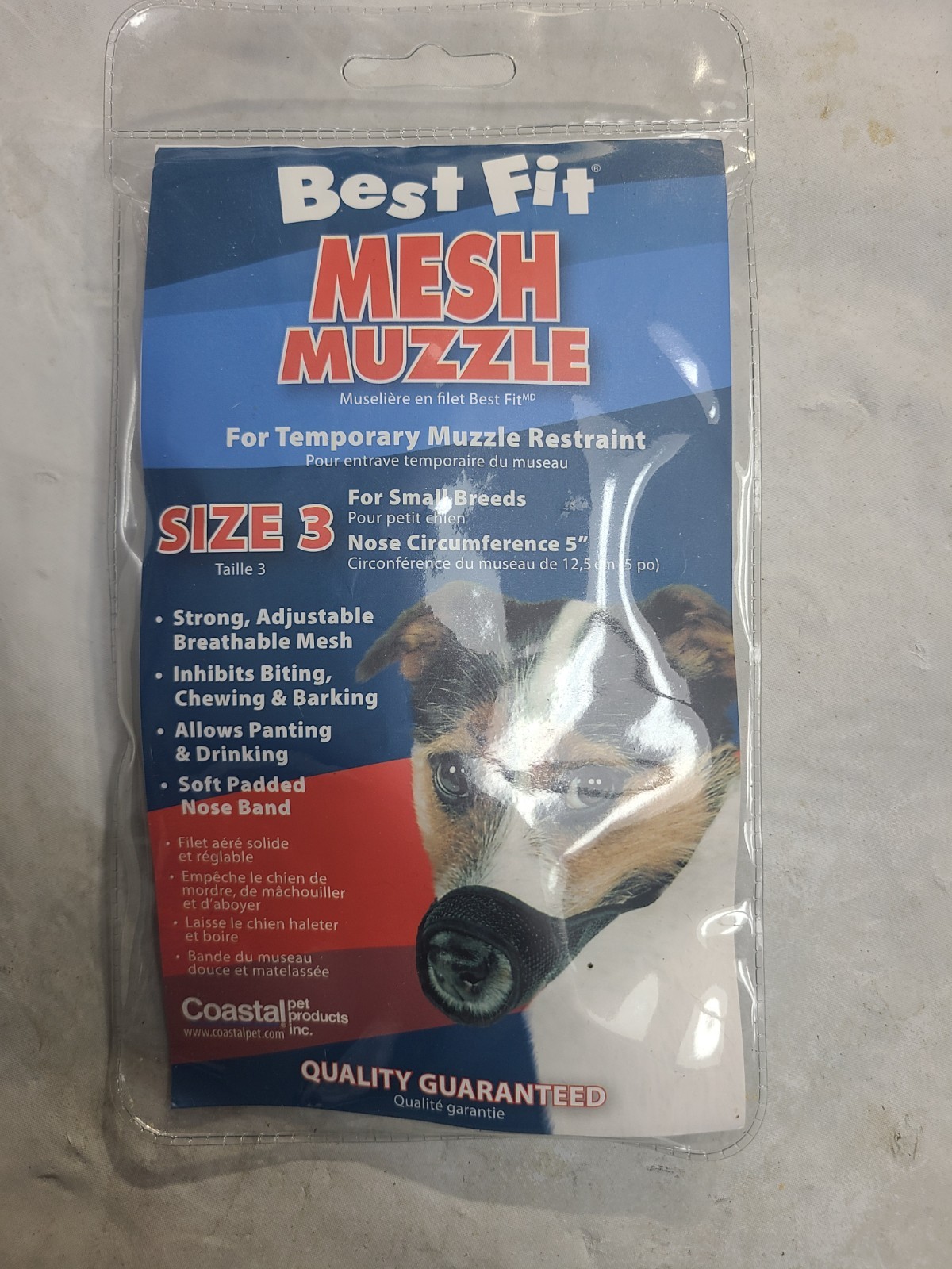 Coastal Pet Products DCP13003 Nylon Fabric Dog Muzzle Size 3 (5 Inch)