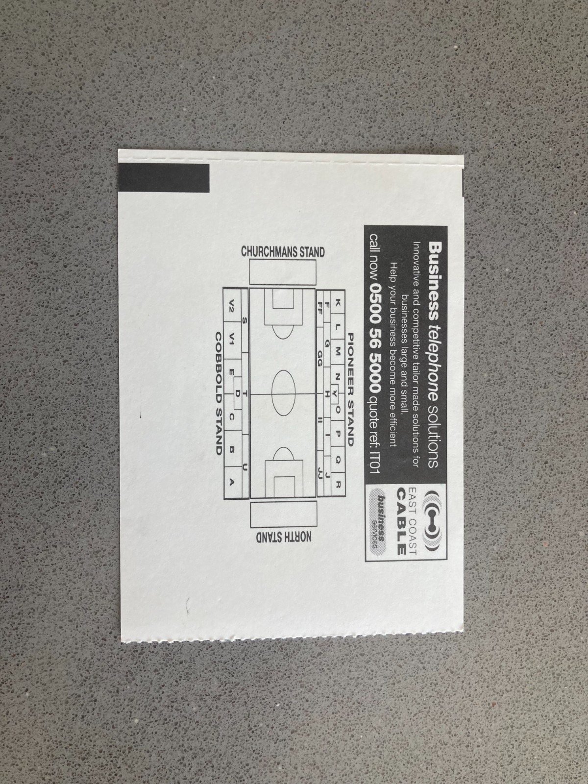 Ipswich Town v Queens Park Rangers 1998-99 Match Ticket
