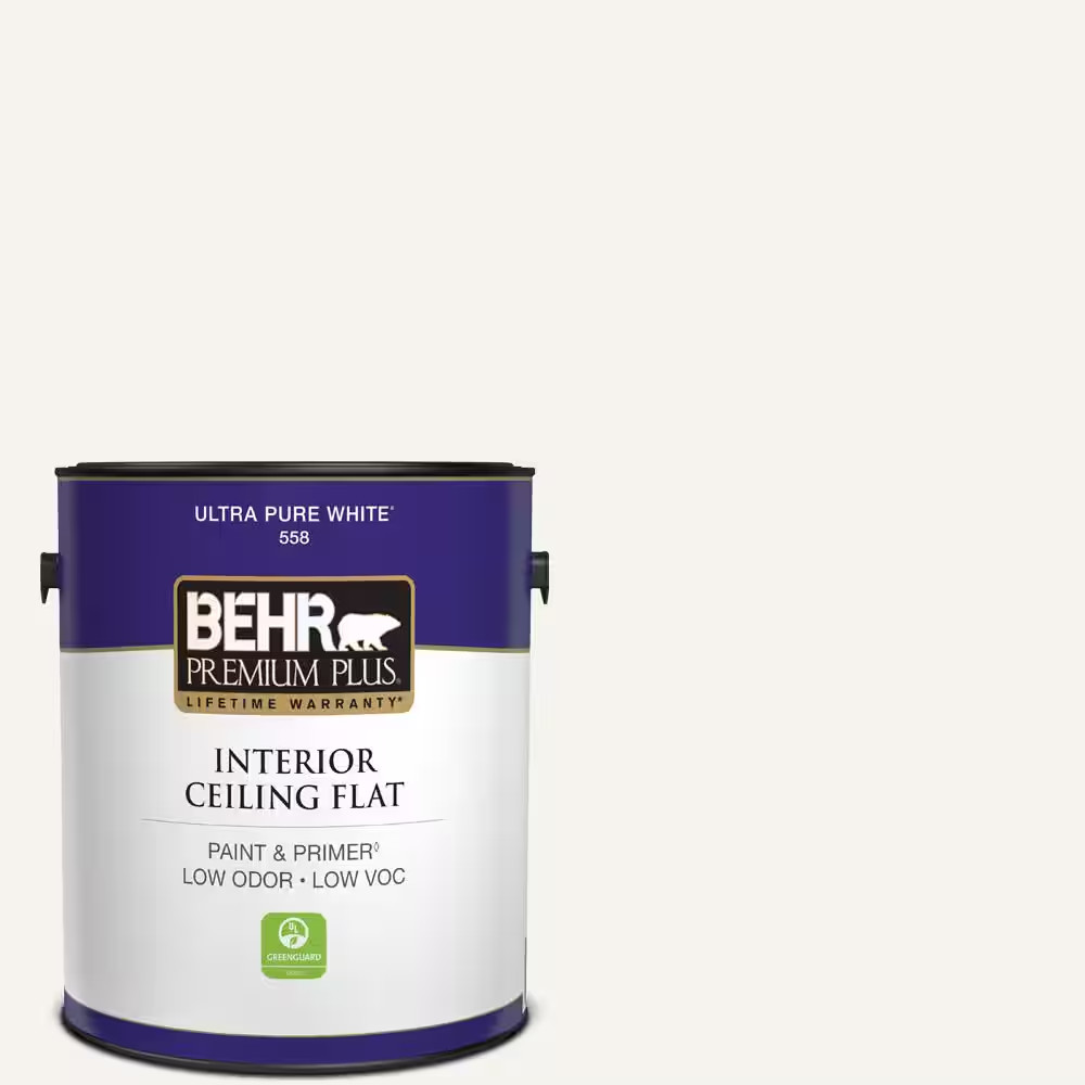 1 gal. Ultra Pure White Ceiling Flat Interior Paint & Primer
