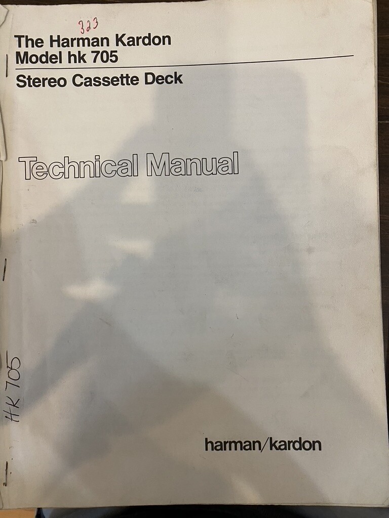 HARMAN KARDON HK705 HK 705 Service Manual *ORIGINAL* BOOK OR PDF-FREE SHIP