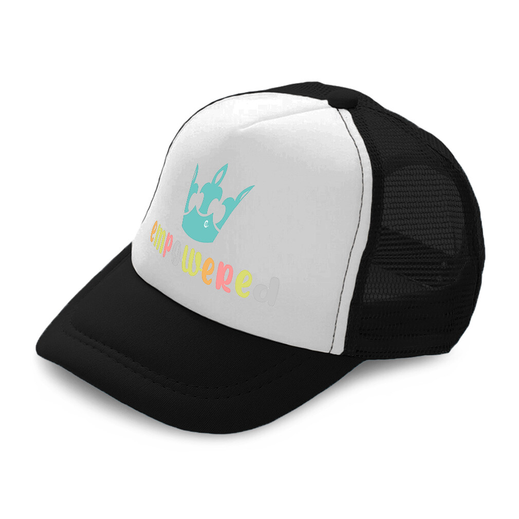 Kids Trucker Hat Empower Crown Polyester Boys Caps & Girls Caps Adjustable