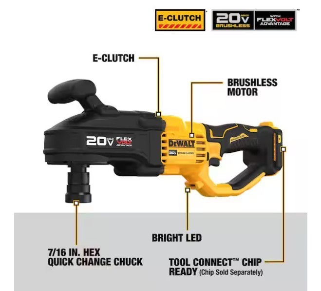 DeWalt DCD445B 20V MAX 7/16" Quick Change Stud & Joist Drill Tool Only - SEALED