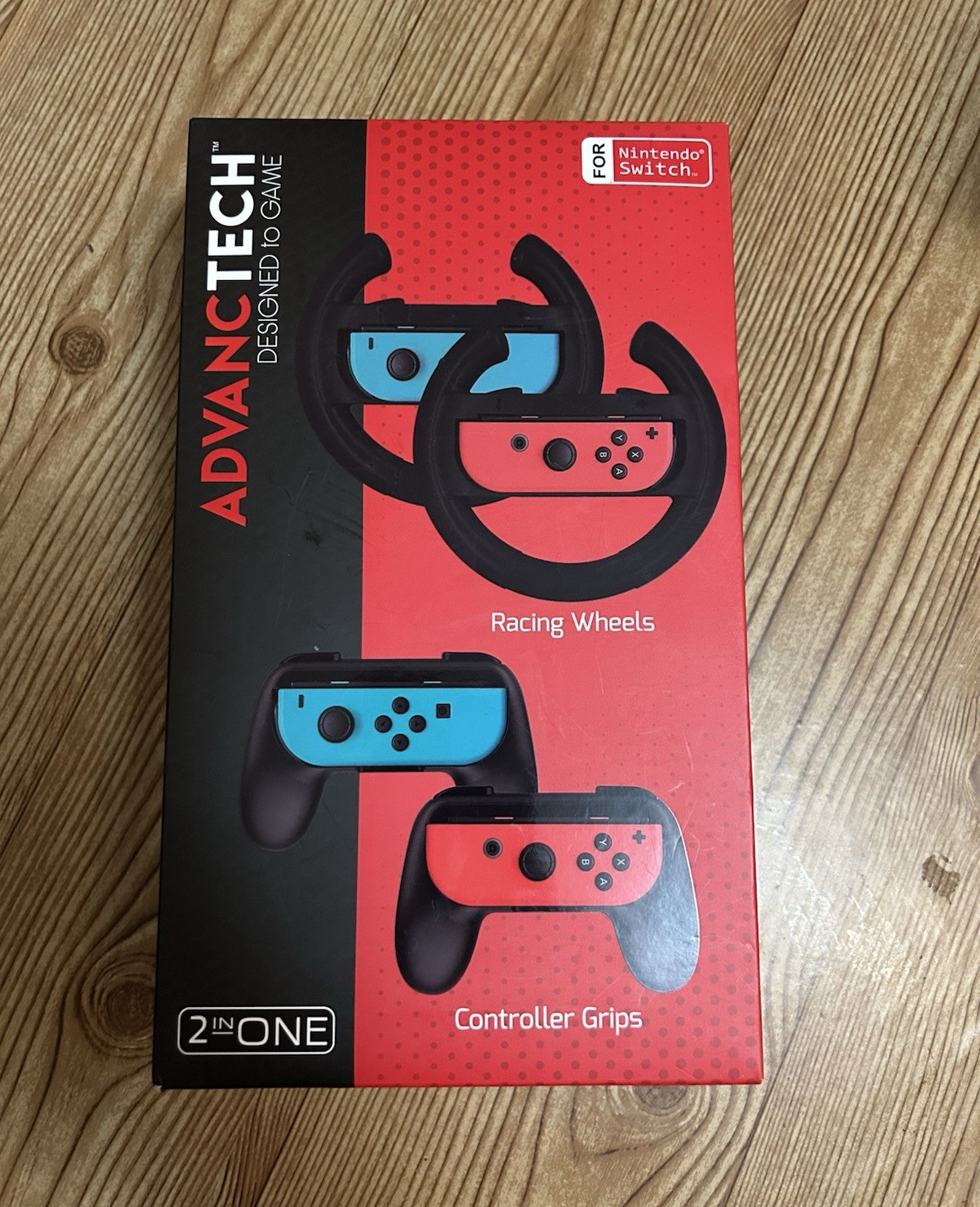 Advantech 2-in-1 Nintendo Switch Joy-Con Racing Wheels & Controller Grips Set