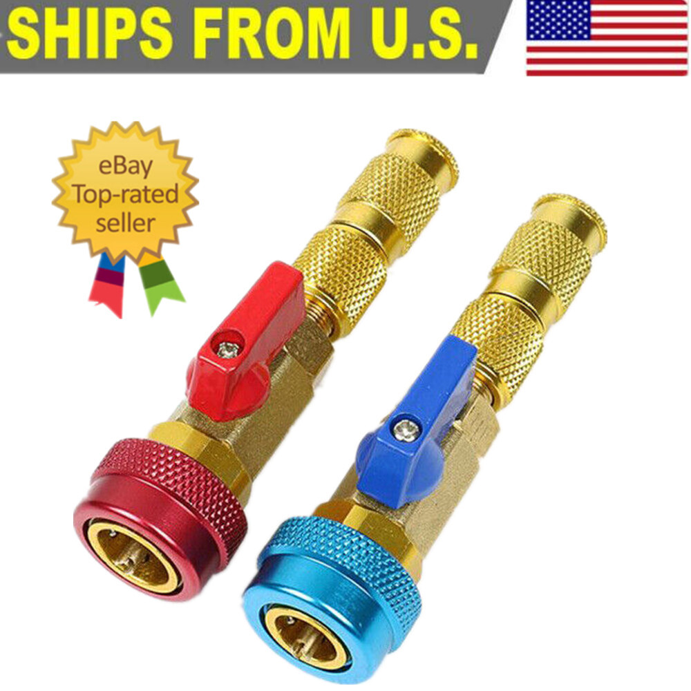 HVAC AC R134A R12 Valve Core High & Low Pressure Quick Remover Install Tool Set